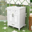 Meuble-lavabo de salle de bain avec lavabo en céramique, tiroir de rangement et portes à fermeture en douceur-1492470198