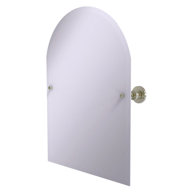 Miroir supérieur arqué 21 "x 26" lera, Nickel poli