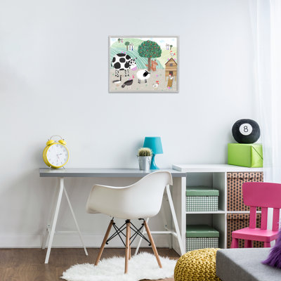 Down At The Farm Framed Giclee, design by Carla Daly