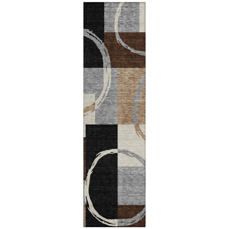 Aleh Area Rug with Non-Slip Backing, Runner 2'3" x 7'6"