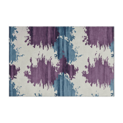 Tapis intérieur et extérieur gris Watercolor