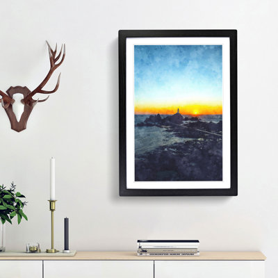 Lighthouse in Jersey - Picture Frame Graphic Art Print