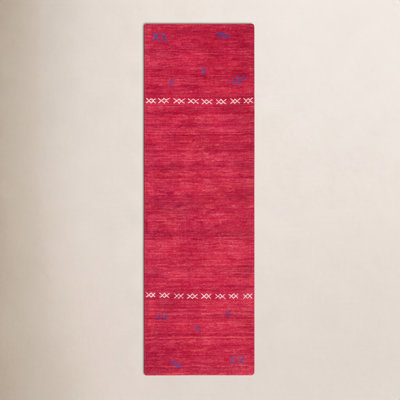 Santiago Handmade Wool Red Rug