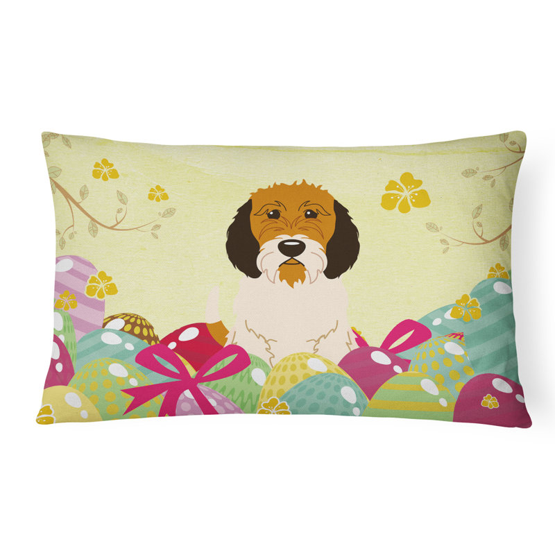 Coussin lombaire basset griffon bruxellois vendéen pâques œufs