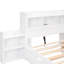 Lit blanc avec tablettes coulissantes, lit gigogne simple, 2 tiroirs et construction stable en bois, tiroirs doubles, fabrication solide, aucun sommier requis