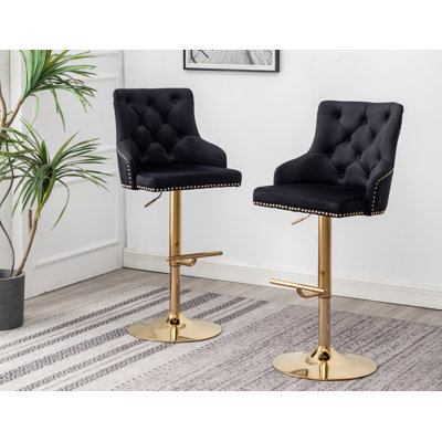 Ardella Swivel Upholstered Adjustable Height Counter Stool
