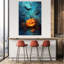 Citrouille d'Halloween, art contemporain de chauve-souris-129144257