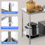 Table de travail commerciale robuste en acier inoxydable - Table de préparation à 2 niveaux avec tablette réglable, rebord à angle droit, certification NSF, argent, 36 po x 24 po x 35 po, sans roulettes-1000657593