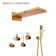 22" Wall-Mount LED Bluetooth Music Thermostatic Rainfall Complete Shower System with Rough in-Valve