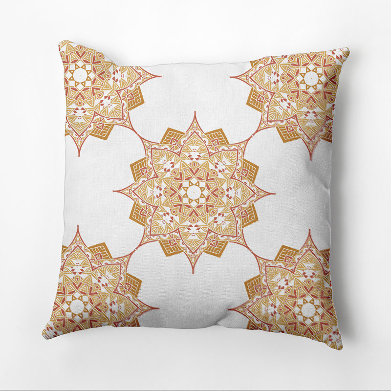 Housse et insert de coussin carré Happy Hippy, Or, H 16 po x l 16 po
