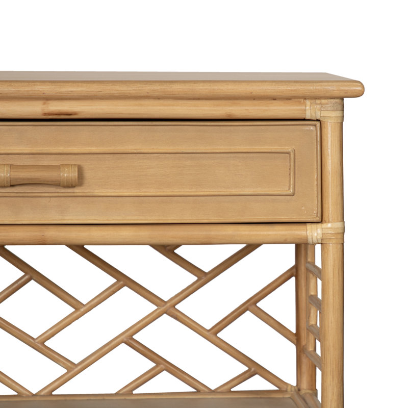 Chippendale Queen Headboard And Nightstand Set - Natural, Tan, King, Pieces Included: 3 Pcs: Headboard, 2 Nightstands, 