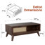 Table basse Ailia - chocolat foncé-1037069823