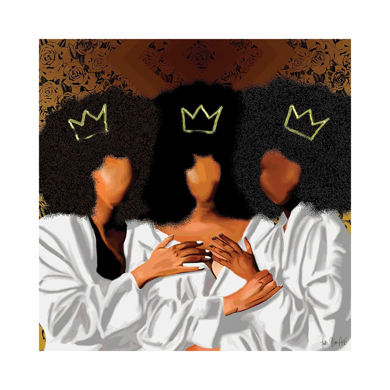 Sit With Us by Faith With An E - Print on Canvas, Wrapped Canvas, 45.72cm H x 45.72cm W x 1.91cm D