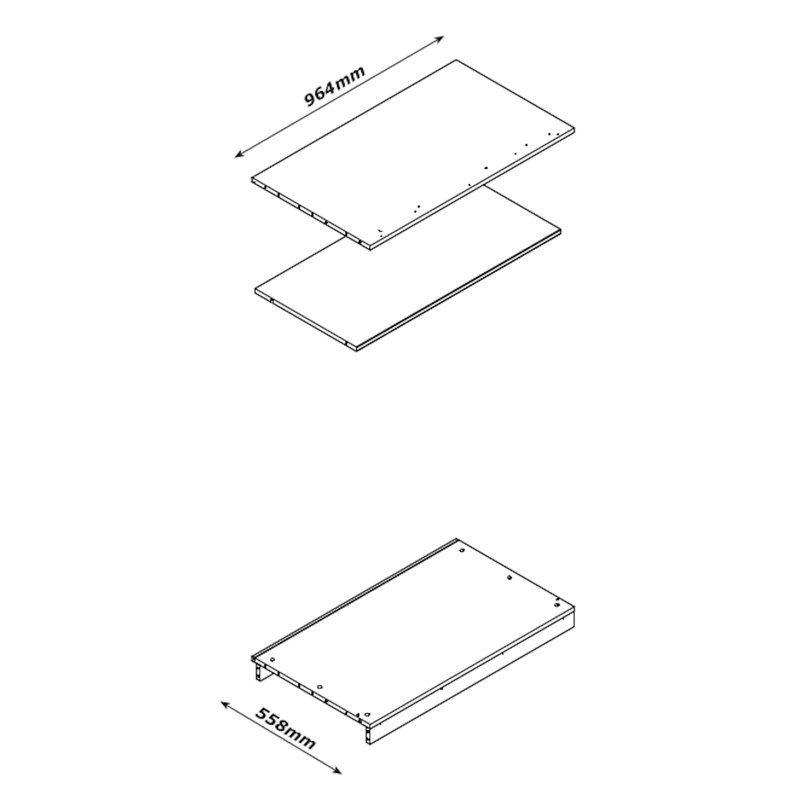 Blocco 96.4cm Shelving