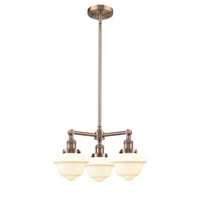 Lustre classique 3 lumières à abat-jour Baptiste