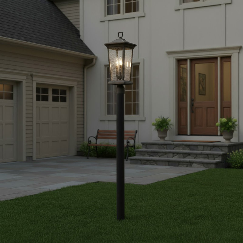 Bromley 1-Light Outdoor 22.75" Post Light, Oil rubbed bronze