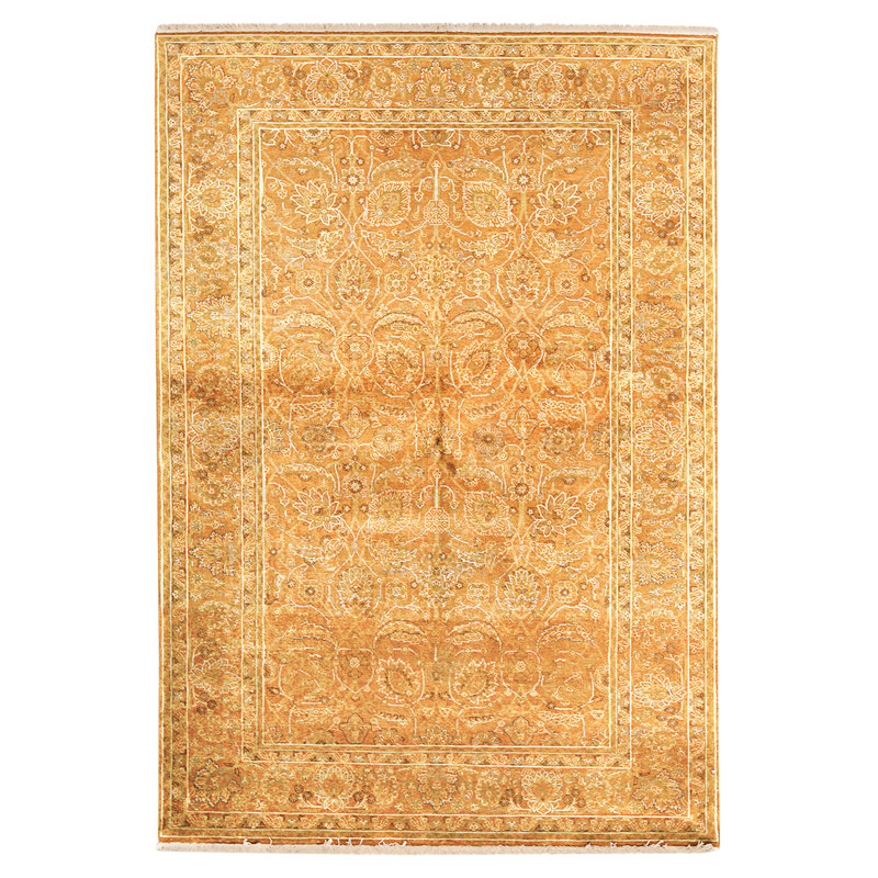 High-Quality Hand-Knotted Rust Area Rug