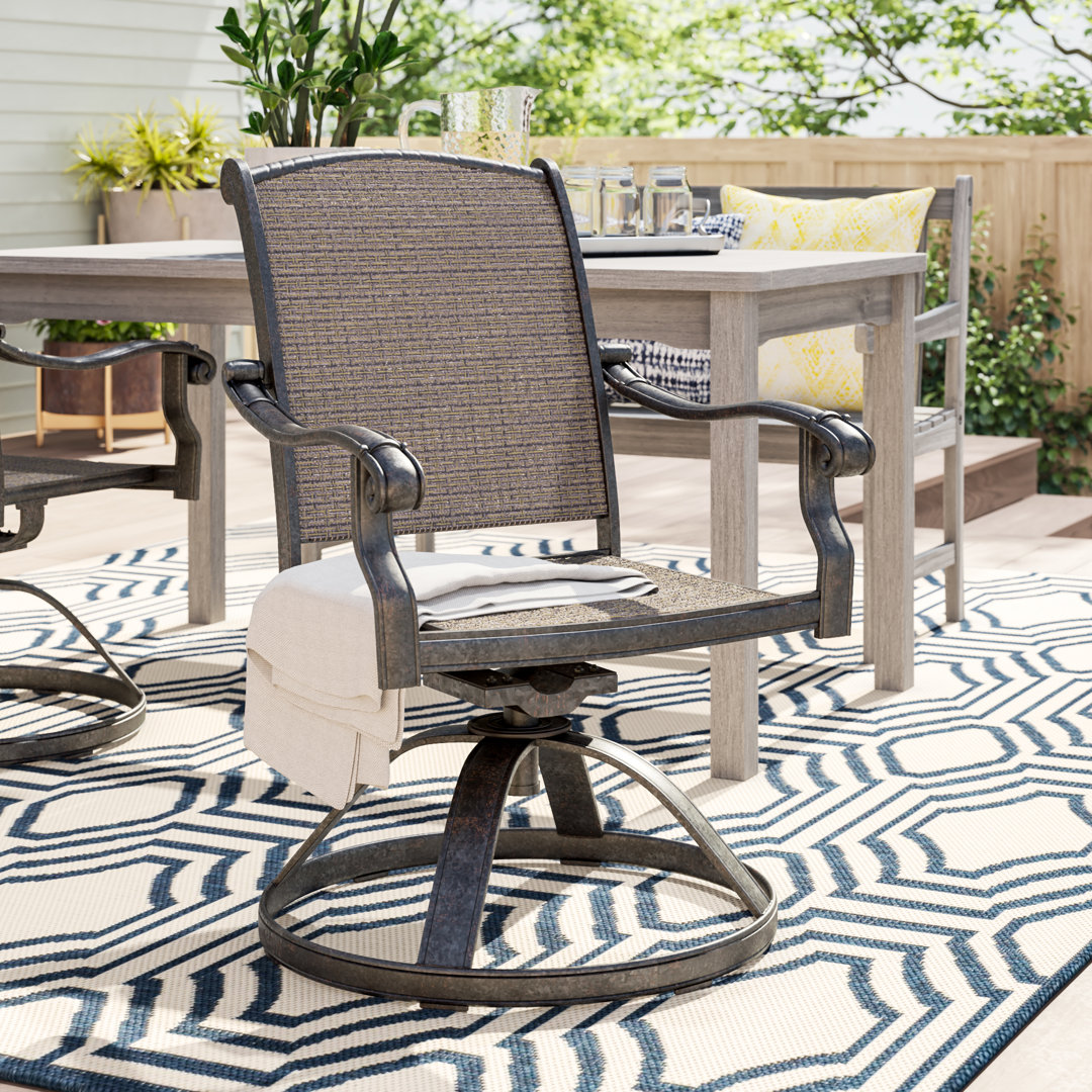 Harland Aluminum Outdoor Dining Armchair (Set of 2) Sol 72 Outdoor™