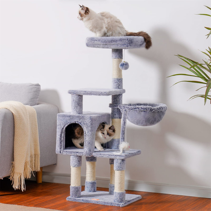 Arbre à chat Faraday, Gris, H 43,31 po x l 12,6 po x L 17,32 po