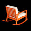 Chaise berçante en bois massif Ingibergur-684785595-684785596