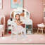Ensemble de coiffeuse pour enfants, table de maquillage 2 en 1 avec miroir pliable et tiroir-101715571
