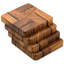 Tiger and Wenge Wood Coasters End Grain with Base