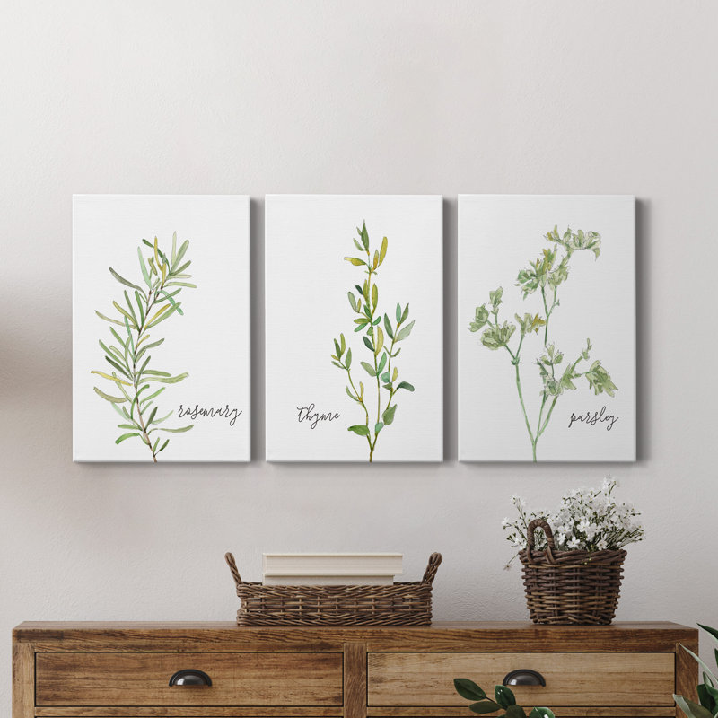 Fresh Sprig Persil - reproduction sur toile tendue, H 60 po x l 120 po x P 3 po