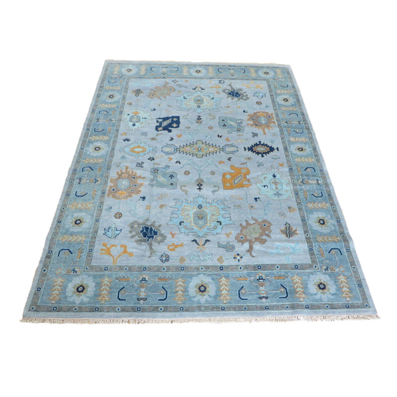 Tapis oriental gris noué à la main 9 pi 2 po x 12 pi BF9ED124289F4447A14340254D7140C7