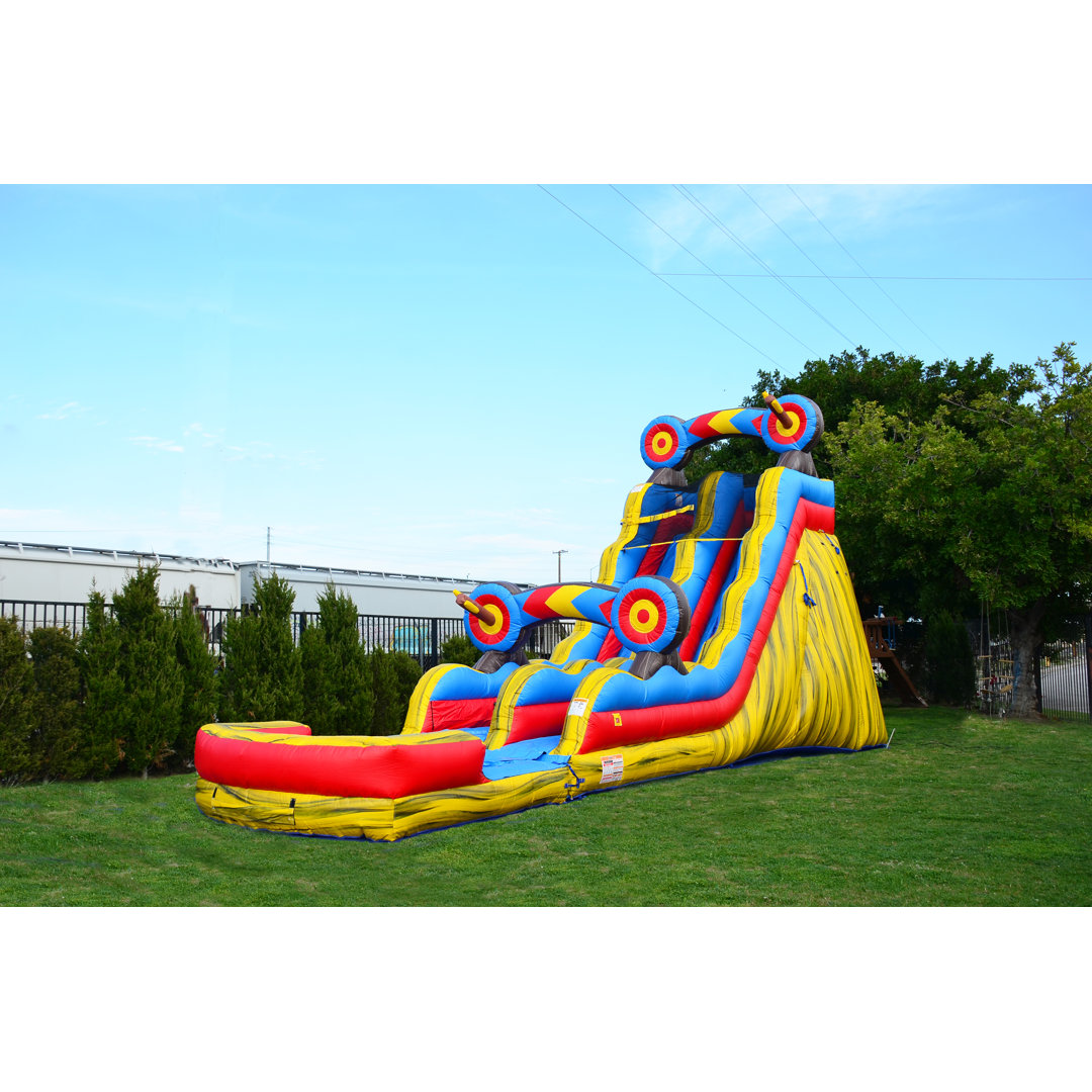 JumpOrange 19 FT Target Commercial Grade Water Slide with Pool (with Blower) JumpOrange
