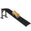 Rampe pour chien Pawhut pour lit, rampe pour chien avec tapis antidérapant et plateforme supérieure, noir 74 po x 16 po x 25 po