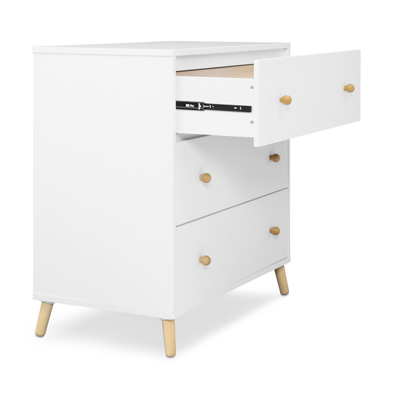 Bianca White and Natural 3-Drawer Nursery Dresser