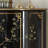 Black Solid + Manufactured Wood Free form Console Table