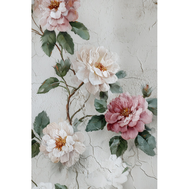 Papier peint floral rétro
