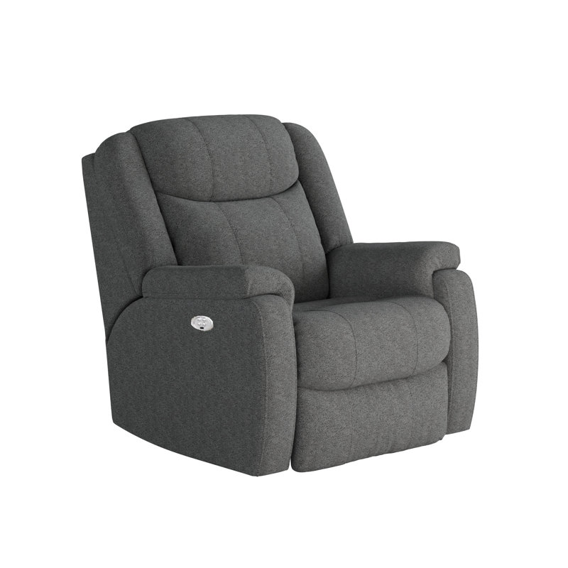 Hercules Dual Power Wall Recliner, Mid Gray Chenille