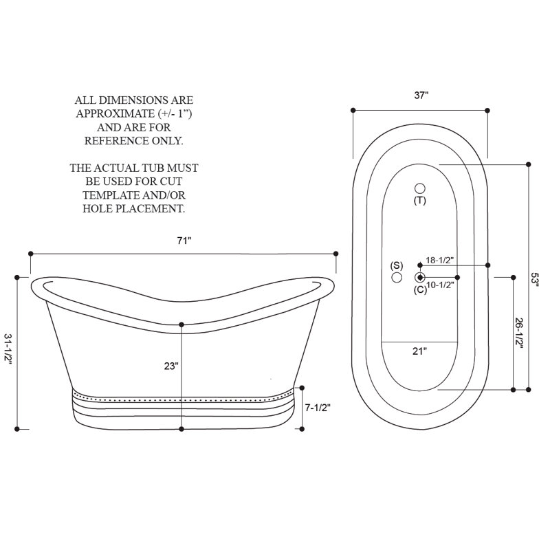 Baignoire de trempage sur piédestal en cuivre 71 "x 37" Isabella Isabella, Cuivre foncé fumé, Fin