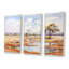 Beige, safari africain, paysage II, art mural Afrique-1233102366-1233102367