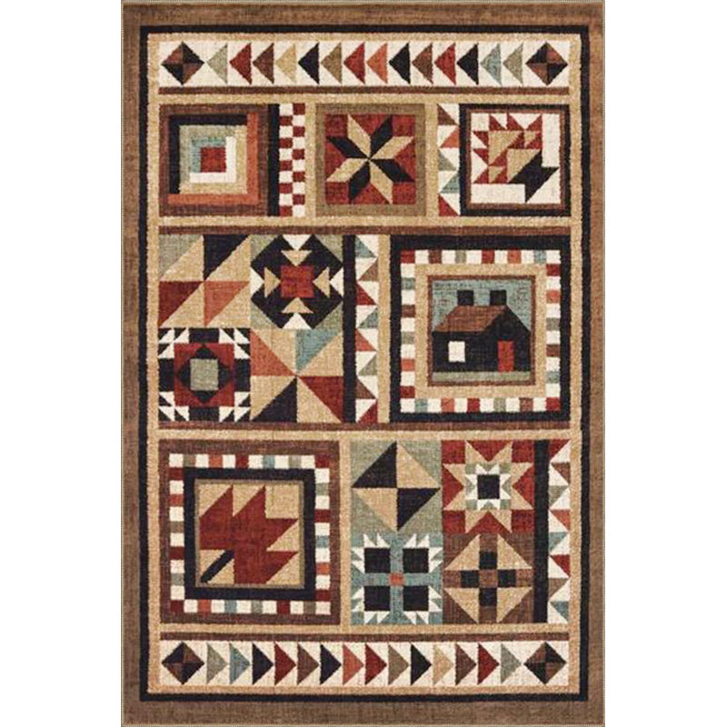 Tapis décoratif tissé à motif lavable, Sous-tapis rectangulaire de 3 pi 3 po x 4 pi 11 po