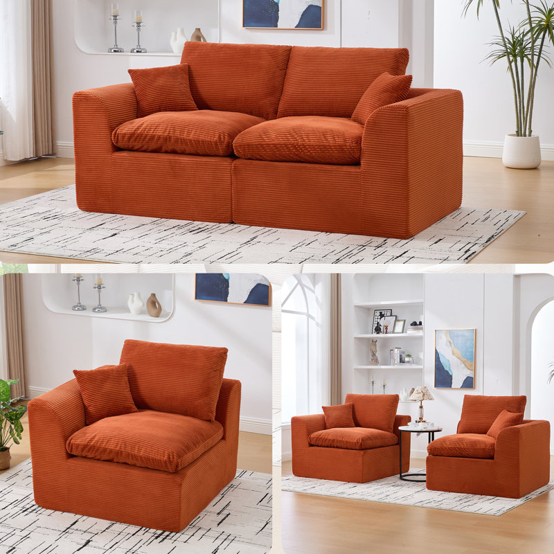 30.74'' Corduroy Sectional
