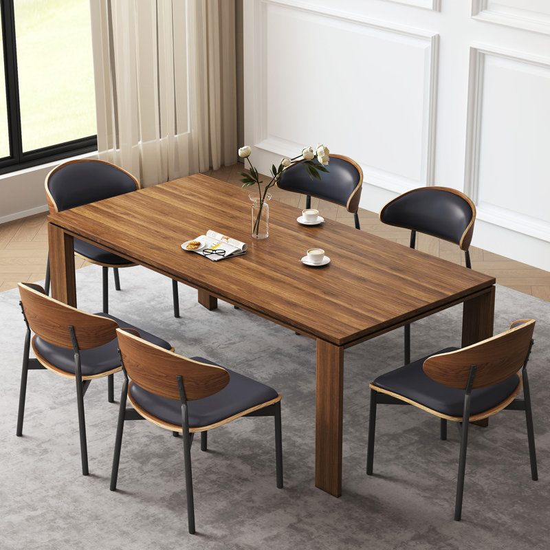Cathelijn 62.99" W Rectangular Solid Wood Dining Table, 29.52"H x 62.99"L x  31.49"W