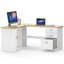 Bureau d'ordinateur de coin moderne en L noir - Solution compacte pour un bureau ou un dortoir-1525605945-1525605947