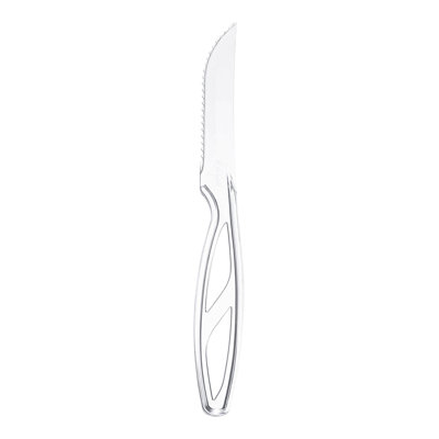 Couteaux à steak jetables en plastique transparent - Couteaux 360
