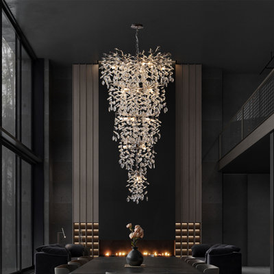 Light Crystal Dimmable LED Tiered Chandelier