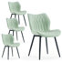 Upholstered Dining Chairs Faux Leather Side Chair With Metal Frame
