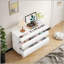 Commode élégante à 6 tiroirs avec un design sans poignée, un grand rangement pour l'organisation de la chambre à coucher et un attrait esthétique-1815904592