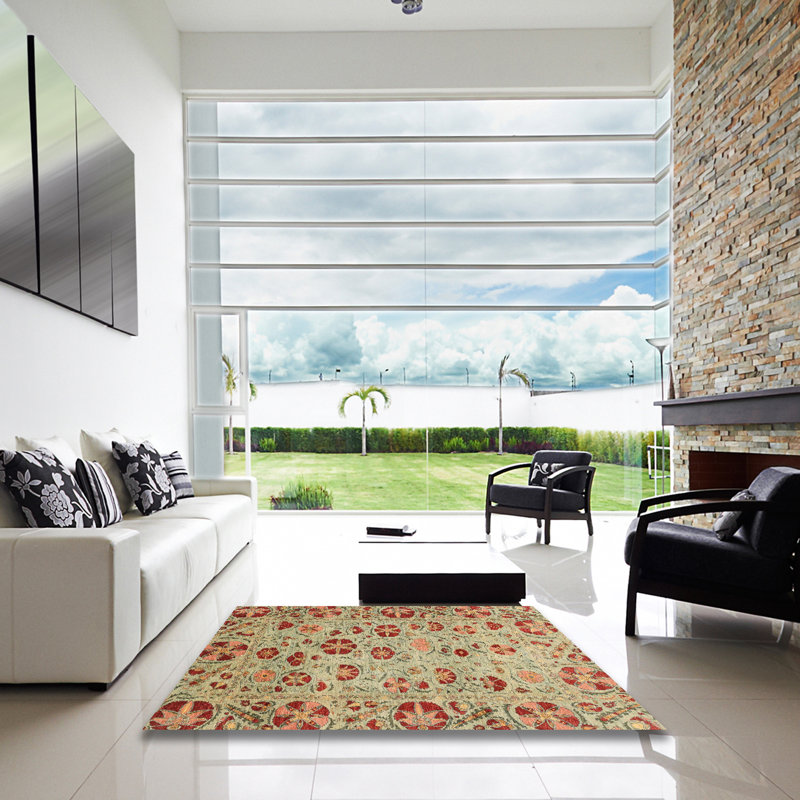 Tapis abstrait moderne 3804, Carré 8 pi