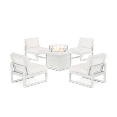 Ensemble de conversation d'extérieur pour 4 personnes avec coussins POLYWOOD Eastport