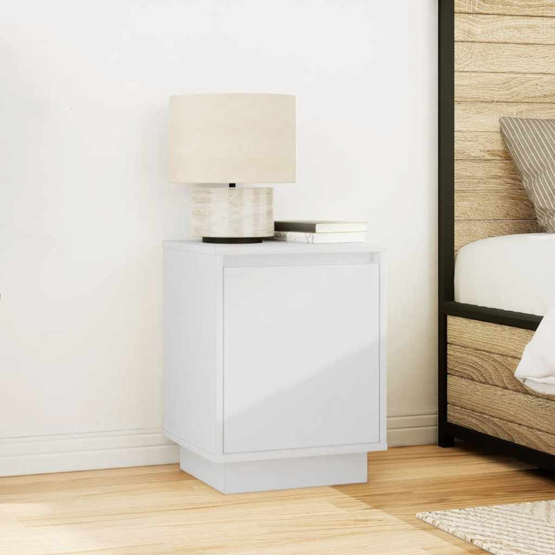 Dariona 38cm W Manufactured Wood Bedside Table, White