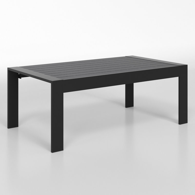 Aluminum Patio Coffee Table, Black