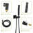 Shower System With Waterfall Tub Spout,10 Inch Wall Mounted Square Shower System With Rough-In Valve-122404523