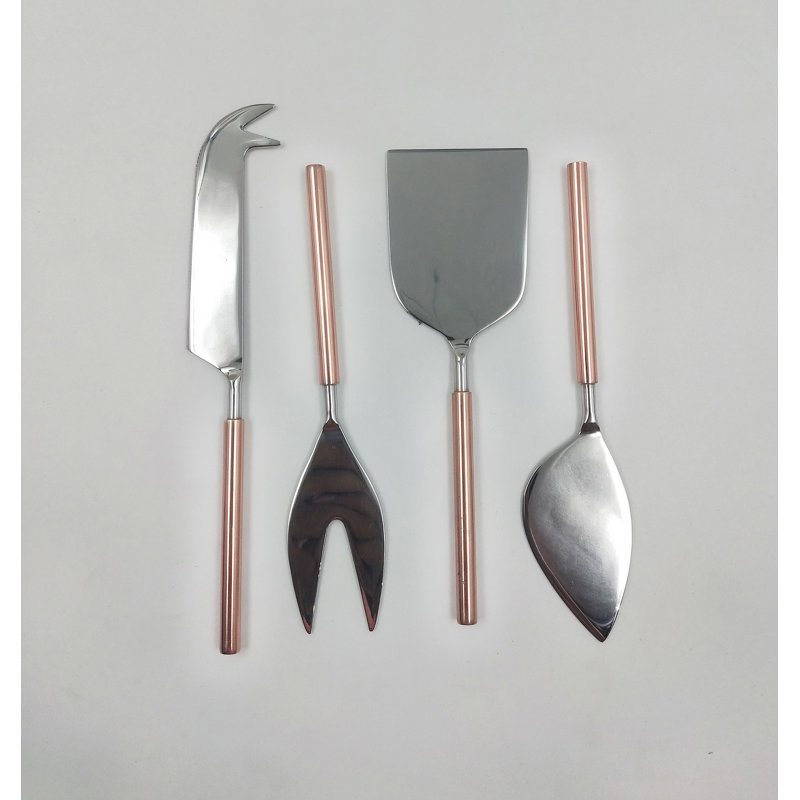 4 Piece Stoneware Cheese Serving Set